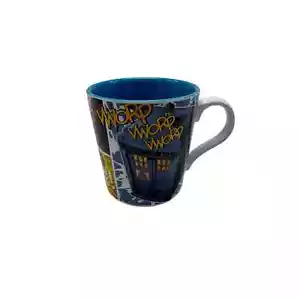 BBC Doctor Who Coffee Mug Tardis Dalek Metal Men Preowned - Picture 1 of 6