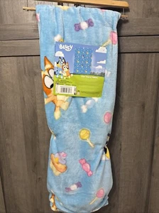 New Bluey & Bingo Sugar Bounce 50" x 70" Blue Soft Plush Throw Blanket On Hanger - Picture 1 of 7