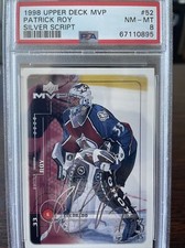 1998-99 Upper Deck MVP Silver Script Patrick Roy #52 HOF PSA 8 Pop 1 NONE Higher