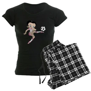 CafePress Betty Boop Soccer Girl Women's Dark Novelty Pajama Set (1099711601) - Picture 1 of 79
