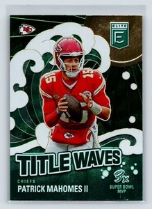 Patrick Mahomes II 2024 Donruss Elite #10 Title Waves Green KC Chiefs 3-9 - Picture 1 of 2