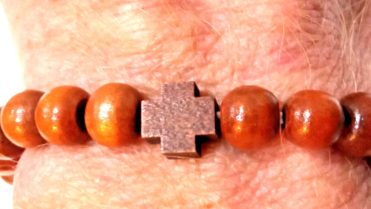 Bracciale Rosario In Legno - Perline Elastiche Colorate, Devozione Cattolica - Foto 3