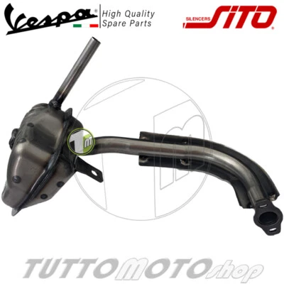 SITO LEOVINCE SITO Marmitta scarico OMOLOGATO DGM per revisione PIAGGIO Vespa 125 Primavera