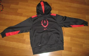 Nike Therma Fit~Pullover~Boys Youth Size Large~Black & Reddish Orange~Pre-Owned - Picture 1 of 10