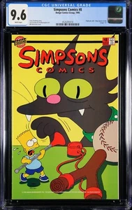 Simpsons Comics #8 CGC 9.6 Boom Comics 1995 Bill Morrison Cover Flipbook Edna - Picture 1 of 2
