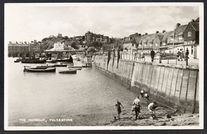 Postal Folkestone Kent vista del puerto RP - Imagen 1 de 2