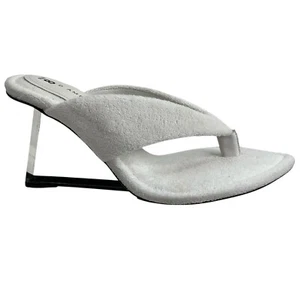 Good American Damen-Heels Größe 8 weiß Frottee Cinder F*cking Rella 260 $ neu mit Karton - Bild 1 von 16