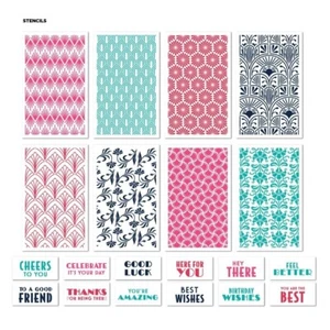Diamond Press Art Deco Kit de Plantillas Set de 20 Plantillas Nuevo 830961 - Imagen 1 de 9
