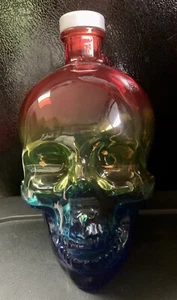 1.75 EMPTY CRYSTAL HEAD VODKA RAINBOW BOTTLE LIMITED EDITION Skull PRIDE - Picture 1 of 3