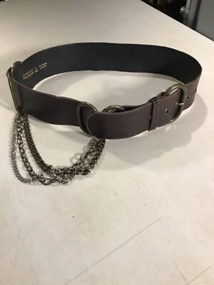 Cinturón para mujer MARCELLE DANAN marrón con 3 cadenas talla grande usado en excelente estado Foto 1 de 4