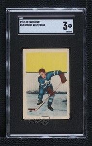 1952-53 Parkhurst George Armstrong #51 SGC 3 Rookie RC HOF