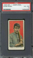 1909 E90-1 American Caramel Donie Bush PSA 4 Detroit Tigers