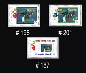 OGOPOGO - Canadas Loch Ness Lake Monster -FINAL 3 "P" Issues -CDN Pic Postage - Picture 1 of 19