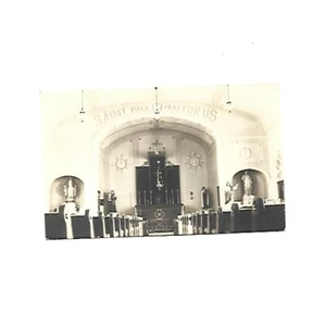 RPPC,INTERIOR VIEW,SAINT PAUL'S ROMAN CATHOLIC CHURCH~HANCOCK,NY - Picture 1 of 1