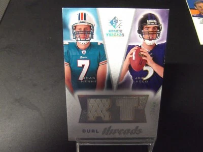 JOE FLACCOS-CHAD HENNE 2008 SP ROOKIE THREADS DUAL ROOKIE JERSEYS #75/99 - Image 1 of 2