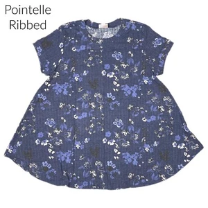 MEDIUM ERIKA LuLaRoe ~ BLAUES BLUMENMUSTER ~ Swing-Top; Größen 8-10; neu mit Etikett - Bild 1 von 2