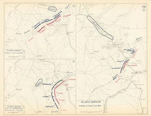 American Civil War. June-July 1864 Atlanta Campaign. Kenesaw Mountain 1959 map - Picture 1 of 1