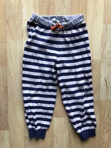 Pantalones de pijama Baby Boden 2-3 años 100 % algodón cintura elástica azul gris a rayas en buen estado - Imagen 1 de 9
