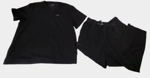 JAANUU WOMENS SIZE 1X XL BLACK SCRUB SET TOP AND PANTS - Picture 1 of 13