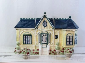 1998 Cracker Barrel Victorian House Canister Set with Salt & Pepper Shakers - Picture 1 of 24