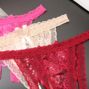 Nagelneu G-String-Slips Spitzenhöschen Spitze Tangas Offener Schritt Unterwäsche - Bild 1 von 19