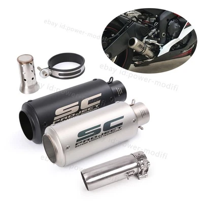 Deflector silenciador tubo medio sistema de escape deslizable 51 mm para Yamaha YZF R6 2006-2025 Foto 1 de 4