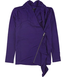 Alfani Womens Zip Pullover Blouse, Purple, X-Small - Picture 1 of 1