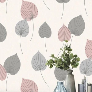 Rasch Vermont Blatt Rosa Grau Glitzer Struktur Natur Blätter Tapete 308266 - Bild 1 von 2