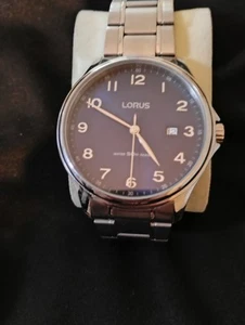 Lorus Men's Silver Watch Blue Face - Picture 1 of 4