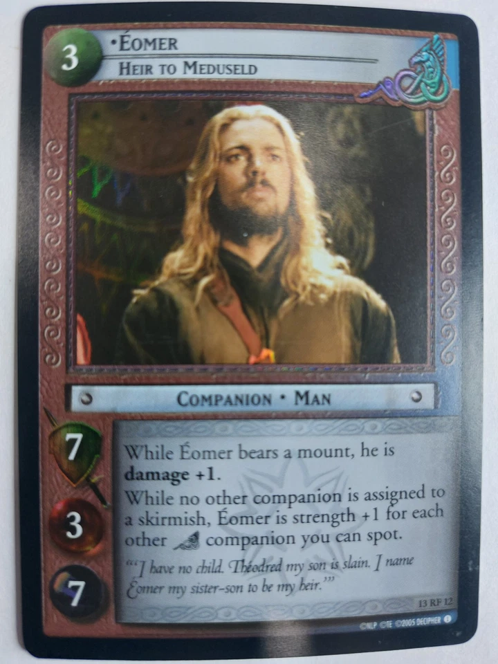 LOTR TCG Bloodlines EOMER HEIR TO MEDUSELD 13RF12 FOIL MP - Image 1 of 1