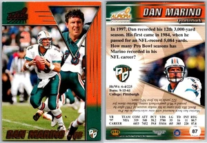 1998 Pacific Aurora DAN MARINO Base Card #87 Miami Dolphins HOF - Picture 1 of 1
