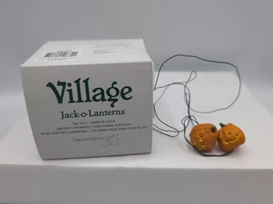 JACK-O-LANTERNS BELEUCHTET 2-TEILIGES SET - DEPARTMENT 56 HALLOWEEN DORF mit Batterien - Bild 1 von 6