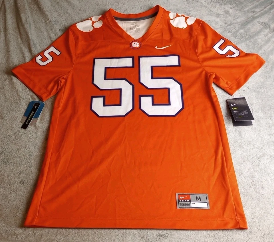 Camiseta de fútbol Nike Clemson Tigers, mediana para hombre, naranja blanca, poliéster nueva con etiquetas Foto 1 de 4