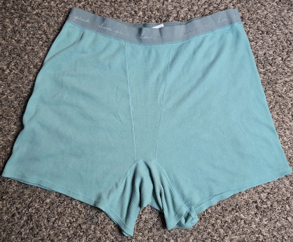 Pantalones de pijama Victoria Secret rosa largos John’s talla 2XL verde azulado Foto 1 de 4