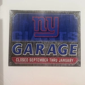 NFL New York Giants Garage geschlossen September bis Januar elegantes neues Blechschild - Bild 1 von 2