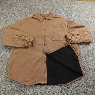 Duluth Jacket Mens 2XLT Brown Canvas Fleece Lined Workwear Barn Chore Coat - Image 1 of 4