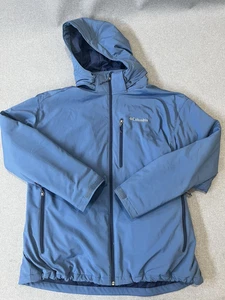 Columbia Gate Racer Jacket Men’s XXL Blue Softshell Insulated Removable Hood - Picture 1 of 8
