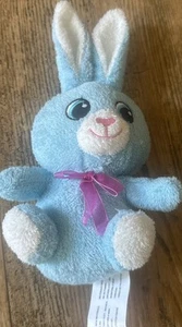 FUZZY FRIENDS Plush Stuffed Blue Bunny, Animal Soft Toy 8” - Picture 1 of 2