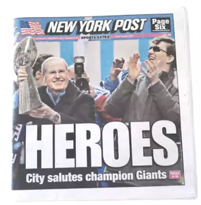 New York Post Newspaper February 8 2012 Heroes City Salutes Champion Giants - Picture 1 of 12