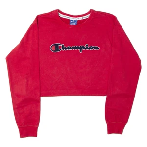 CHAMPION Cropped Girls Sweatshirt Red M - Picture 1 of 6