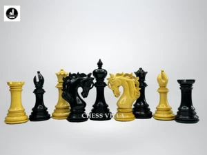 The Benevento Series Luxury Chess Pieces Only- 4.4" King- Triple Weighted Ebony - Picture 1 of 8