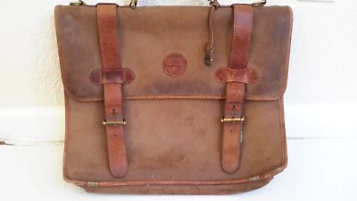 Bolso Mensajero/Maletín Timberland Vintage Hecho en EE. UU. Cuero Marrón Pesado Foto 1 de 4