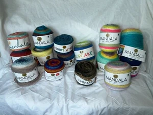 Lot 15 Lion Brand Yarn Cakes Mandala baby Shimmer, Ferris Wheel Cupcake - Picture 1 of 9