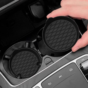 2PCS Car Cup Holder Anti Slip Insert Coaster Pad Mats Car Interior Accessories - Picture 1 of 9