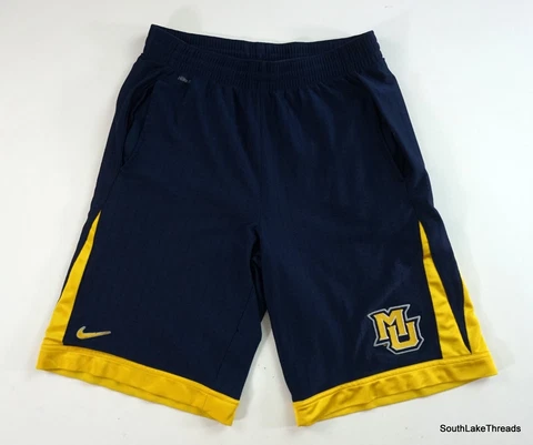 Team Nike Authentic Marquette University Golden Eagles Basketball Shorts Medium Cover