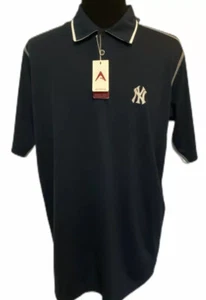 New York Yankees Herren XL Poloshirt NY gesticktes Logo Antigua blau weiß neu - Bild 1 von 7