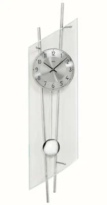 Horloge murale moderne AMS 5200 avec mouvement radio, radio-horloge, alimentée par batterie - Photo 1/1