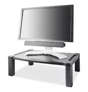 Kantek Extra Wide Adjstbl Monitor Laptop Stand 20inx13in Single 60lb Capacity - Picture 1 of 2