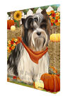 Fall Autumn Greeting Dog Cat Pet Photo Canvas Wall Art D?cor 24x36 In