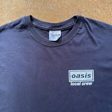 Vintage Oasis T Shirt Local Crew Tour Tee Mens Large Rock Band 90s Y2K Uk Pop